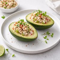 Crab Stuffed Avocado Half Shells