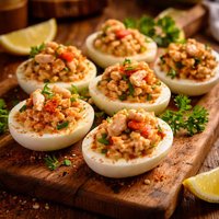 Crab Stuffed Eggs