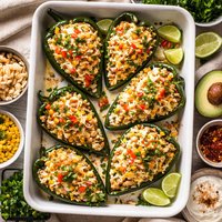 Crab Stuffed Poblano Peppers