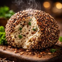 Cracked Pepper Flax Seed Cheese Ball
