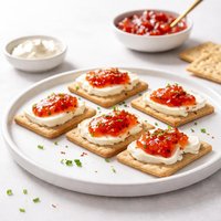 Crackers Cream Cheese and Pepper Jelly