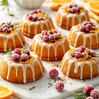 Cran Orange Mini Bundt Cakes