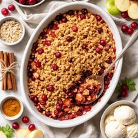 Cranberry and Apple Crumble