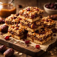 Cranberry and Caramel Date Bars