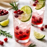 Cranberry and Lime Soda
