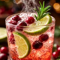 Cranberry and Lime Sparkler