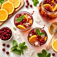 Cranberry and Orange Iced Tea