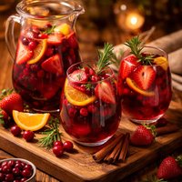 Cranberry and Strawberry Sangria