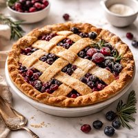 Cranberry and Wild Blueberry Pie
