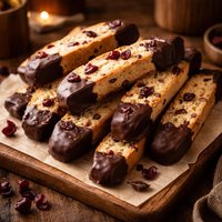 Cranberry Biscotti with Chocolate
