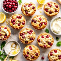 Cranberry Cheesecake Muffins