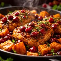 Cranberry Chicken with Sweet Potatoes