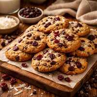 Cranberry Chocolate Chip and Coconut Cookies