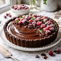 Cranberry Dark Chocolate Pie