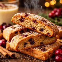 Cranberry Eggnog Biscotti