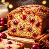Cranberry Eggnog Quick Bread