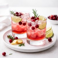 Cranberry Ginger Fizzes