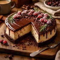 Cranberry Mocha Cheesecake