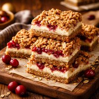 Cranberry Oat Cream Cheese Bars