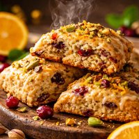 Cranberry Orange and Pistachio Scones