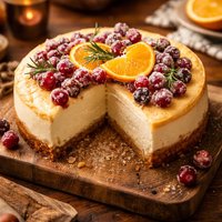 Cranberry Orange Cheesecake