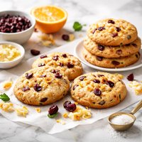 Cranberry Orange Cookies with Crystallized Ginger