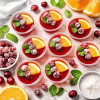 Cranberry Orange Jell O Shots