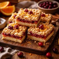 Cranberry Orange Streusel Bars