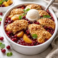 Cranberry Peach Cobbler