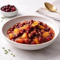 Cranberry Peach Maple Relish