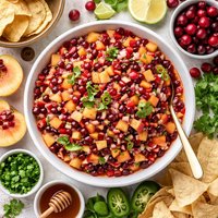 Cranberry Peach Salsa Holiday Salsa