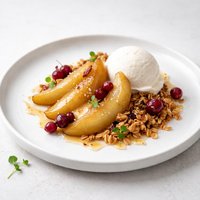 Cranberry Pear and Vanilla Crisp