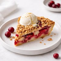 Cranberry Pear Crisp Pie