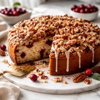 Cranberry Pecan Streusel Coffeecake
