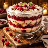 Cranberry Raspberry Trifle