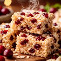 Cranberry Rice Krispies Squares