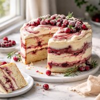Cranberry Ripple Cake