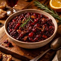 Cranberry Sauce with Port Rosemary and Dried Figs