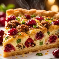 Cranberry Sausage Quiche