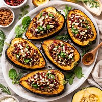 Cranberry Stuffed Acorn Squash