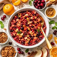 Cranberry Tangerine Sauce with Apples Almonds