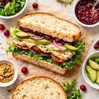 Cranberry Turkey Sandwich on Sourdough Non Dairy