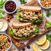 Cranberry Walnut Chickpea Salad Sandwich