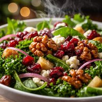 Cranberry Walnut Salad with Leafy Greens
