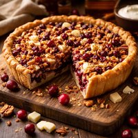 Cranberry White Chocolate Nut Pie