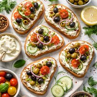 Cream Cheese and Olive Sandwiches