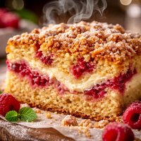 Cream Cheese and Raspberry Coffee Cake