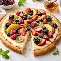 Cream Cheese Dessert Pizza with Fresh Fruit