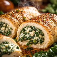 Cream Cheese Spinach Stuffed Chicken Rolls