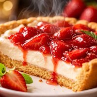 Cream Cheese Topped Strawberry Pie